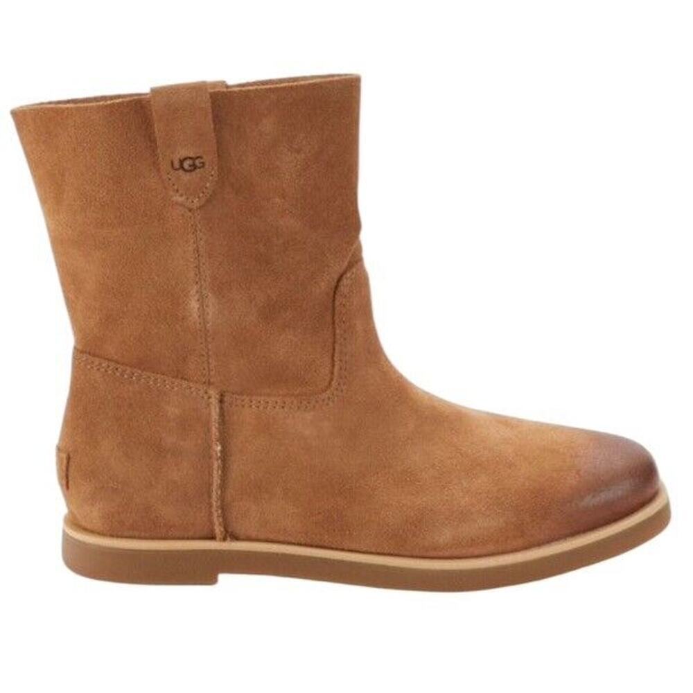 UGG Josefene Short Suede Leather Boots Chestnut Brown Women's Size 9.5